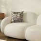 Contemporary 29.52" H White Wool Square Arm Sofa for Living Room