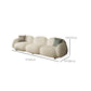 Contemporary 29.52" H White Wool Square Arm Sofa for Living Room