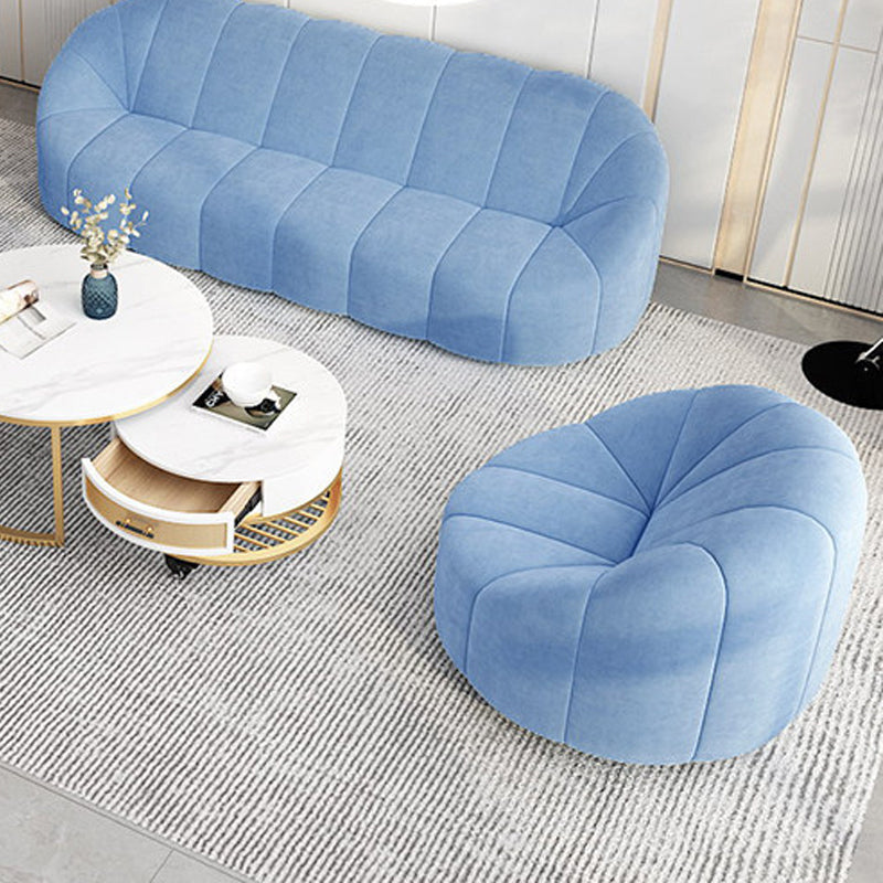 Divano con braccia inclinate contemporanee con schiena stretta per soggiorno