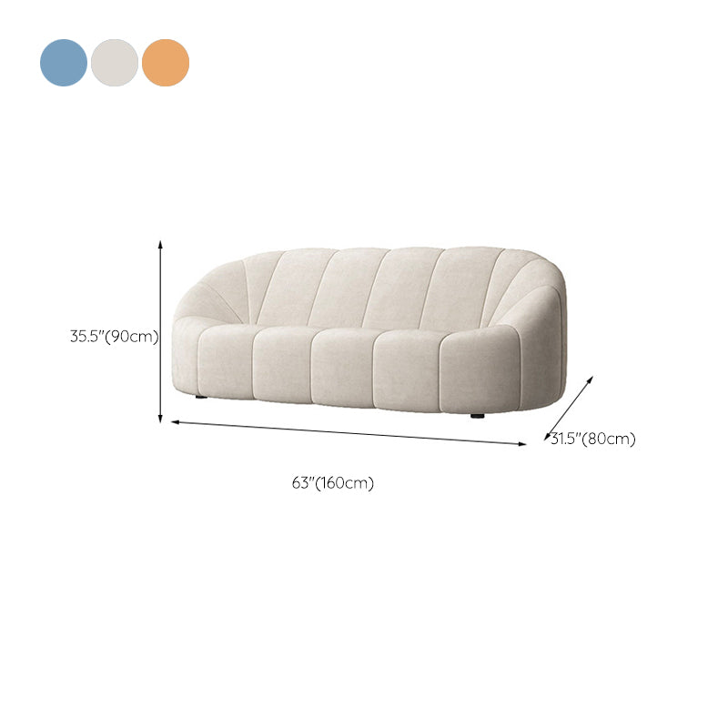 Divano con braccia inclinate contemporanee con schiena stretta per soggiorno