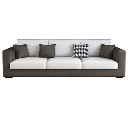 Modern 33,46 "H Faux Leder 3-Sitzer-Quadratarmsofa für Wohnzimmer