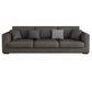 Modern 33,46 "H Faux Leder 3-Sitzer-Quadratarmsofa für Wohnzimmer