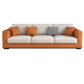 Modern 33,46 "H Faux Leder 3-Sitzer-Quadratarmsofa für Wohnzimmer