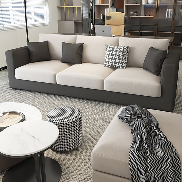 Modern 33,46 "H Faux Leder 3-Sitzer-Quadratarmsofa für Wohnzimmer