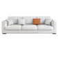 Modern 33,46 "H Faux Leder 3-Sitzer-Quadratarmsofa für Wohnzimmer