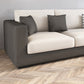 Modern 33,46 "H Faux Leder 3-Sitzer-Quadratarmsofa für Wohnzimmer