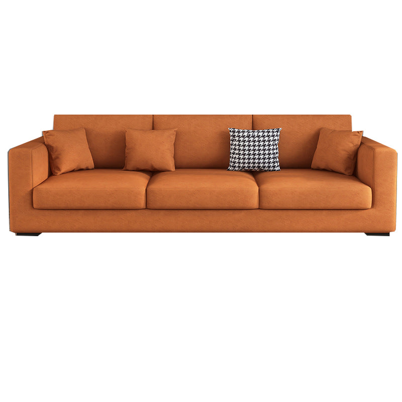 Modern 33,46 "H Faux Leder 3-Sitzer-Quadratarmsofa für Wohnzimmer