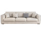 Modern 33,46 "H Faux Leder 3-Sitzer-Quadratarmsofa für Wohnzimmer