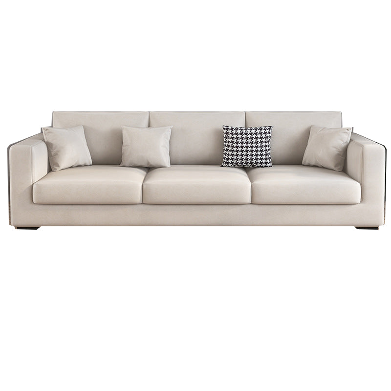 Modern 33,46 "H Faux Leder 3-Sitzer-Quadratarmsofa für Wohnzimmer
