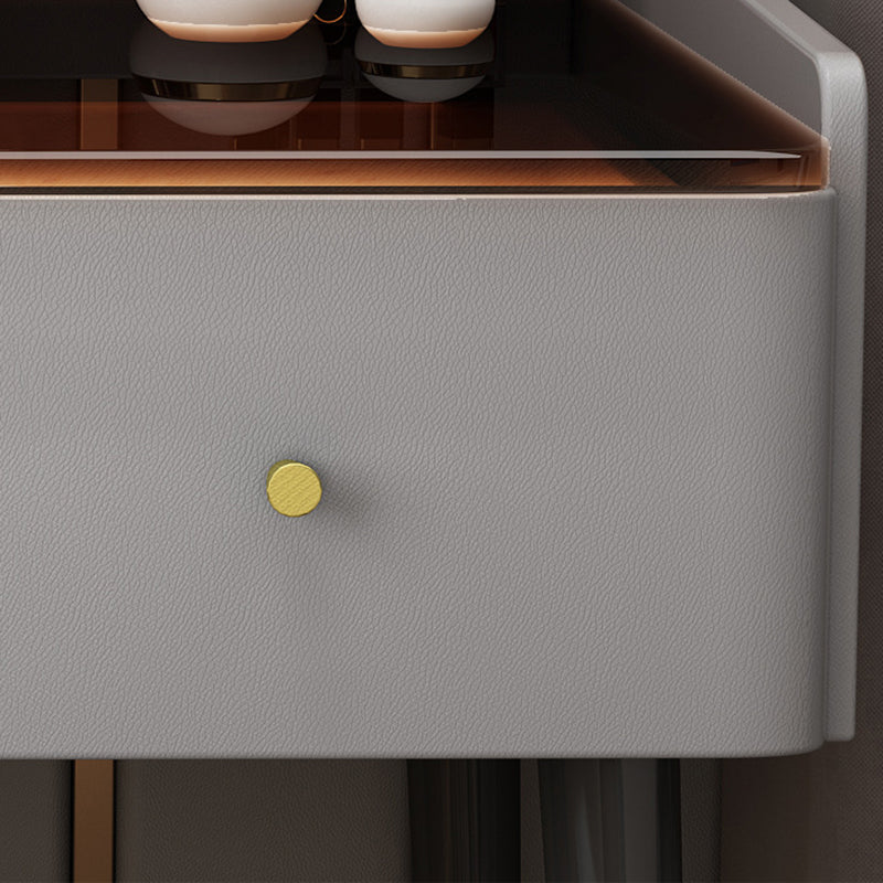 Contemporary Vanity Tables with Drawers, Glass Top Vanity Dressing Table Clearhalo 'Bedroom Furniture' 'furn' 'furn_makeup_vanities' 'Furniture' 'Makeup Vanities' 'makeup_vanities' 6235855