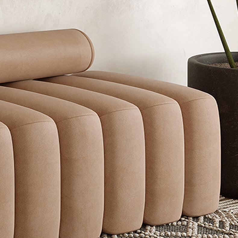 Contemporary Solid Color Velvet / Wool Armless Sofa for Living Room Clearhalo 'furn' 'furn_sofas' 'Furniture' 'Living Room Furniture' 'Sofa' 'sofas' 6235880