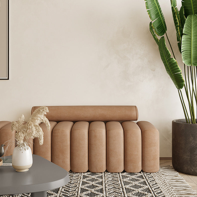 Contemporary Solid Color Velvet / Wool Armless Sofa for Living Room Clearhalo 'furn' 'furn_sofas' 'Furniture' 'Living Room Furniture' 'Sofa' 'sofas' 6235882