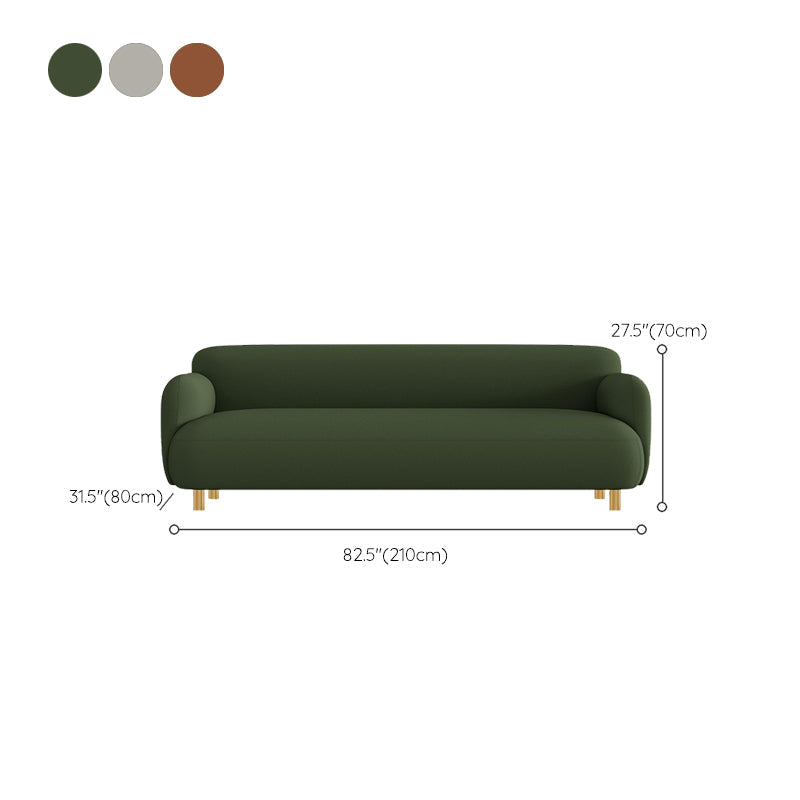 Sofá de cuero falso 27.55 "H Sofá de brazo empotrado para sala de estar