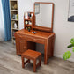 Bedroom Traditions Mirror Double Drawers Solid Wood Standing Make-up Vanity
