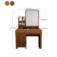 Bedroom Traditions Mirror Double Drawers Solid Wood Standing Make-up Vanity