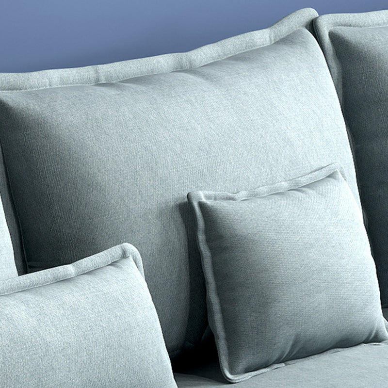 Braccio quadrato sezionale tessuto nordico a 4 posti sezionale con cuscini di padella