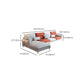 Flared Arm Sectional Sofa Modern 4-seater Fabric Sectional in Grey Clearhalo 'furn' 'furn_sectionals' 'Furniture' 'Living Room Furniture' 'Sectionals' 6236074