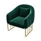 Velvet Arm Chair Sloped Arms Accent Chair with Basic Four Leg