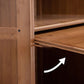Cabinet d'accent brun moderne du milieu du siècle avec portes en bois massif