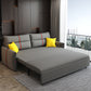 Gray Sleeper Sofa 34.25" Wide Faux leather Sofa Bed with Upholstered