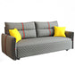 Gray Sleeper Sofa 34.25" Wide Faux leather Sofa Bed with Upholstered