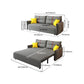 Gray Sleeper Sofa 34.25" Wide Faux leather Sofa Bed with Upholstered