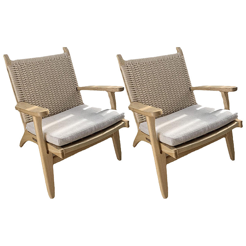 Los brazos incluyen la madera cuadrada de los brazos cuadrados de la silla de acento de la parte posterior tejida, 30.70 "W