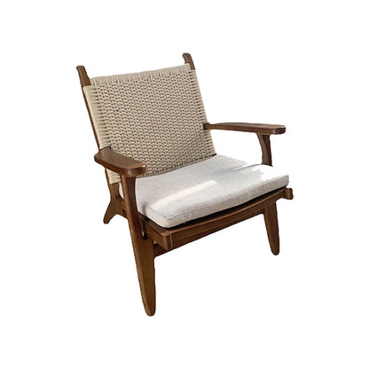 Los brazos incluyen la madera cuadrada de los brazos cuadrados de la silla de acento de la parte posterior tejida, 30.70 "W