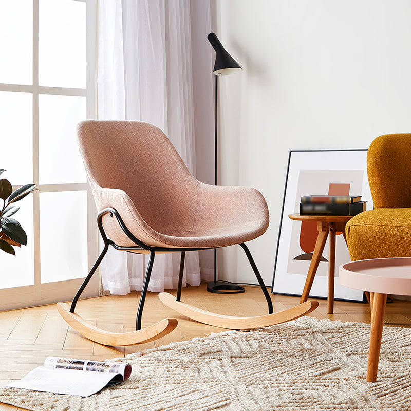 Linen Sled Base Chair 35.43" Wide Arms Included Chair with Black Legs