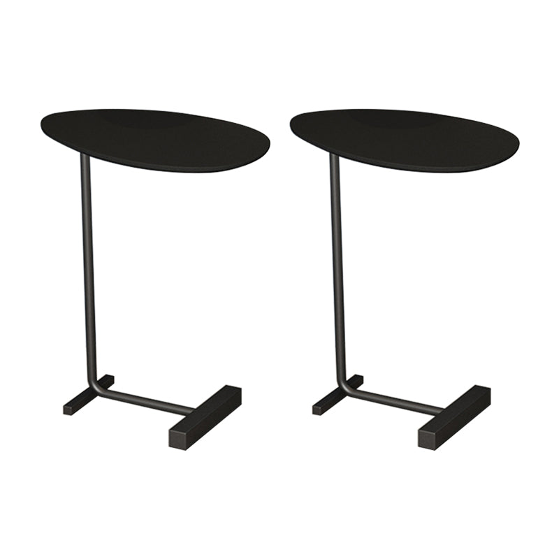 23.6inch Tall Modern C Corner Table Solid Wood Side End Table Black Black 2 Clearhalo 'Coffee & Accent Tables' 'End & Side Tables' 'end_side_tables' 'furn' 'furn_end_side_tables' 'Furniture' 'Living Room Furniture' 6236433