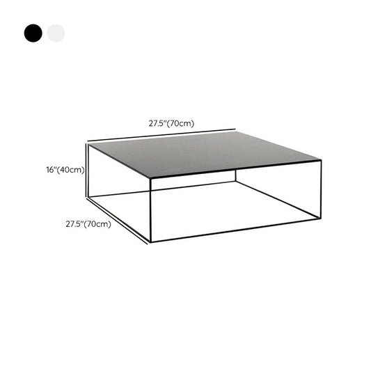 Tavolino da caffè a base di base tavolino in metallo quadrato estesibile