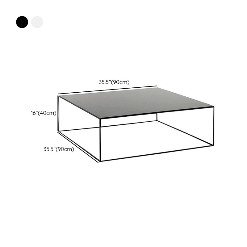 Table basse à base de cadre Table de cocktail carrée extensible en métal