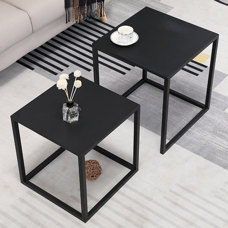 Frame 2 Nesting Coffee Table Mid-Century Metal Square Cocktail Table Clearhalo 'Coffee & Accent Tables' 'Coffee Tables' 'coffee_tables' 'furn' 'furn_coffee_tables' 'Furniture' 'Living Room Furniture' 6236521