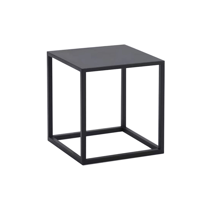 Frame 2 Nesting Coffee Table Mid-Century Metal Square Cocktail Table 16"L x 16"W x 18"H Black Clearhalo 'Coffee & Accent Tables' 'Coffee Tables' 'coffee_tables' 'furn' 'furn_coffee_tables' 'Furniture' 'Living Room Furniture' 6236525