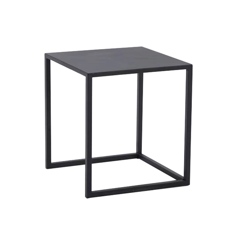 Frame 2 Nesting Coffee Table Mid-Century Metal Square Cocktail Table 18"L x 18"W x 20"H Black Clearhalo 'Coffee & Accent Tables' 'Coffee Tables' 'coffee_tables' 'furn' 'furn_coffee_tables' 'Furniture' 'Living Room Furniture' 6236527