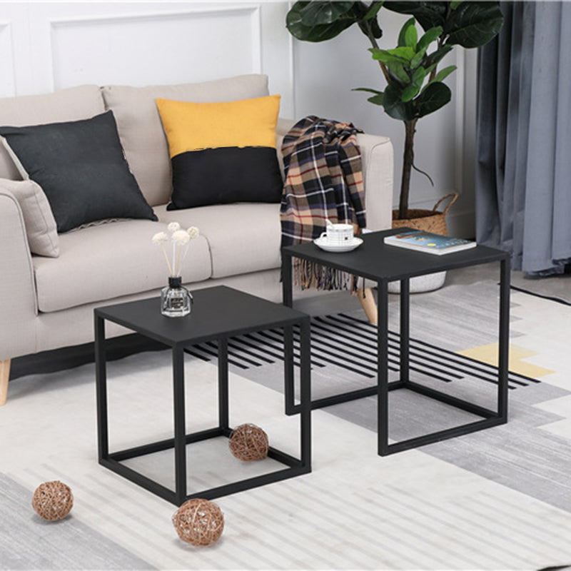 Frame 2 Nesting Coffee Table Mid-Century Metal Square Cocktail Table Clearhalo 'Coffee & Accent Tables' 'Coffee Tables' 'coffee_tables' 'furn' 'furn_coffee_tables' 'Furniture' 'Living Room Furniture' 6236528