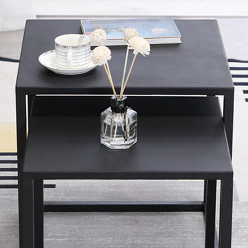 Frame 2 Nesting Coffee Table Mid-Century Metal Square Cocktail Table Clearhalo 'Coffee & Accent Tables' 'Coffee Tables' 'coffee_tables' 'furn' 'furn_coffee_tables' 'Furniture' 'Living Room Furniture' 6236531