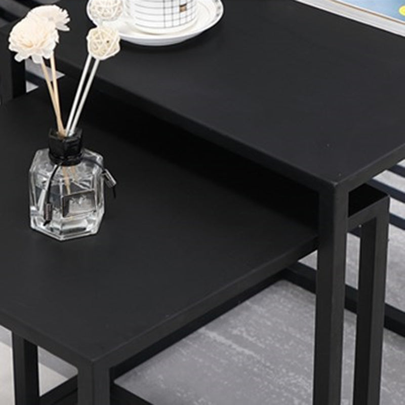 Frame 2 Nesting Coffee Table Mid-Century Metal Square Cocktail Table Clearhalo 'Coffee & Accent Tables' 'Coffee Tables' 'coffee_tables' 'furn' 'furn_coffee_tables' 'Furniture' 'Living Room Furniture' 6236533