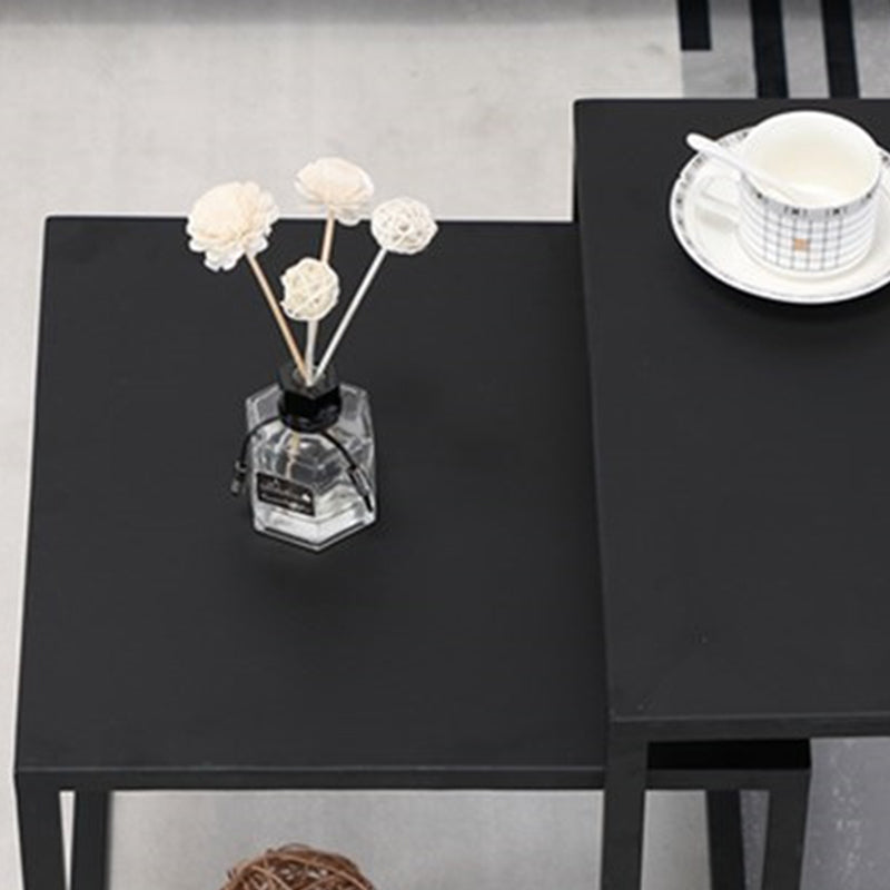 Frame 2 Nesting Coffee Table Mid-Century Metal Square Cocktail Table Clearhalo 'Coffee & Accent Tables' 'Coffee Tables' 'coffee_tables' 'furn' 'furn_coffee_tables' 'Furniture' 'Living Room Furniture' 6236534