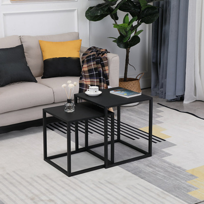 Frame 2 Nesting Coffee Table Mid-Century Metal Square Cocktail Table Clearhalo 'Coffee & Accent Tables' 'Coffee Tables' 'coffee_tables' 'furn' 'furn_coffee_tables' 'Furniture' 'Living Room Furniture' 6236535