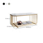Gold Metal Frame Coffee Table Luxurious Cocktail Table with Storage Clearhalo 'Coffee & Accent Tables' 'Coffee Tables' 'coffee_tables' 'furn' 'furn_coffee_tables' 'Furniture' 'Living Room Furniture' 6236555