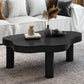 Nordic Coffee Table 3 Legs Solid Wood Geometric Single Coffee Table Black Clearhalo 'Coffee & Accent Tables' 'Coffee Tables' 'coffee_tables' 'furn' 'furn_coffee_tables' 'Furniture' 'Living Room Furniture' 6236557