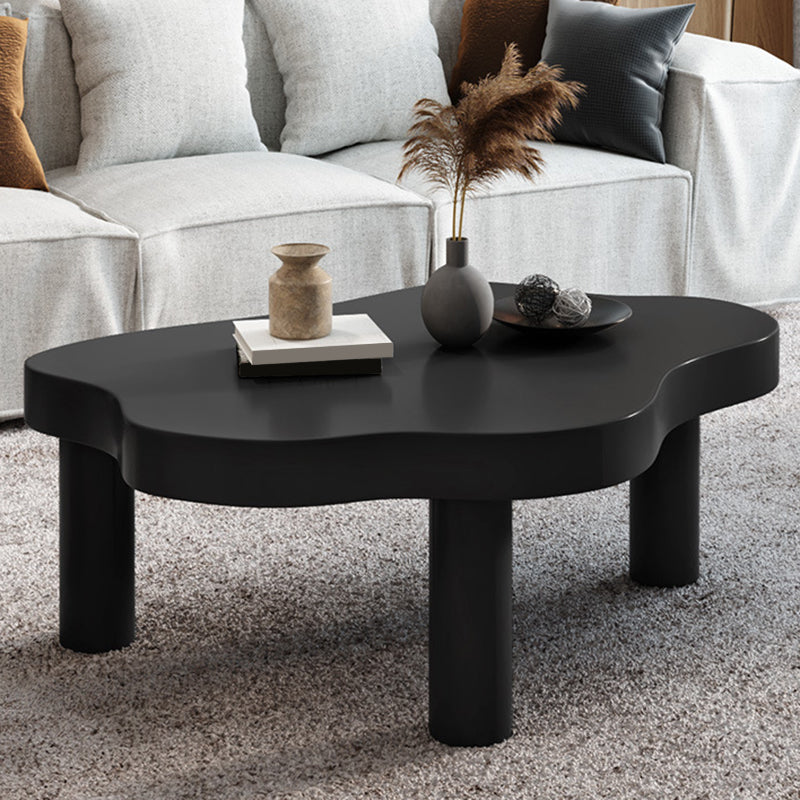 Nordic Coffee Table 3 Legs Solid Wood Geometric Single Coffee Table Black Clearhalo 'Coffee & Accent Tables' 'Coffee Tables' 'coffee_tables' 'furn' 'furn_coffee_tables' 'Furniture' 'Living Room Furniture' 6236557