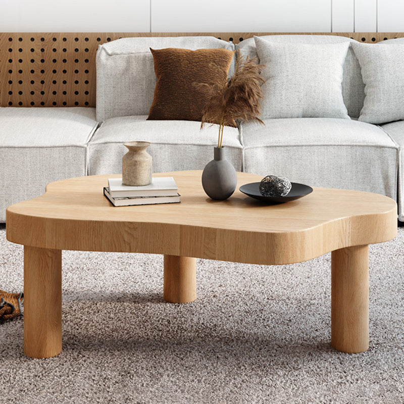 Nordic Coffee Table 3 Legs Solid Wood Geometric Single Coffee Table Natural Clearhalo 'Coffee & Accent Tables' 'Coffee Tables' 'coffee_tables' 'furn' 'furn_coffee_tables' 'Furniture' 'Living Room Furniture' 6236564