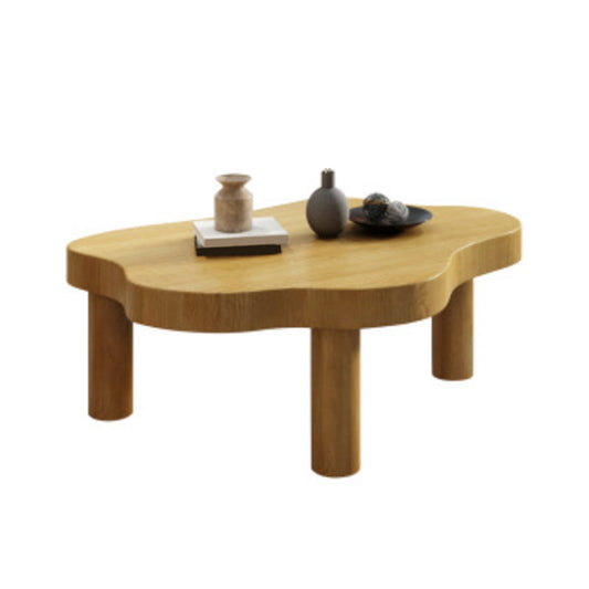 Tavolino nordico 3 gambe tavolino geometrico in legno massiccio