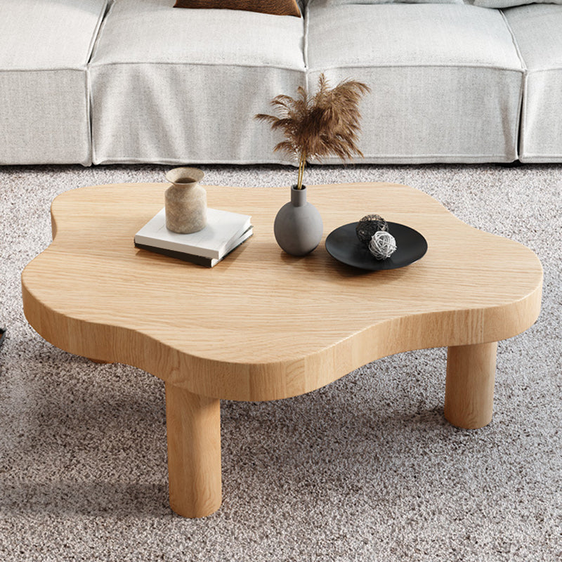 Nordic Coffee Table 3 Legs Solid Wood Geometric Single Coffee Table Clearhalo 'Coffee & Accent Tables' 'Coffee Tables' 'coffee_tables' 'furn' 'furn_coffee_tables' 'Furniture' 'Living Room Furniture' 6236574
