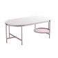 Contemporary Elliptical Glass & Slate Coffee Cocktail Table with Storage Shelf 31.5"L x 20"W x 18"H Stone Clearhalo 'Coffee & Accent Tables' 'Coffee Tables' 'coffee_tables' 'furn' 'furn_coffee_tables' 'Furniture' 'Living Room Furniture' 6236599