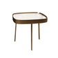 Glam Table basse ovale/carrée en fausse pierre à 3 pieds