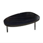 Glam Table basse ovale/carrée en fausse pierre à 3 pieds