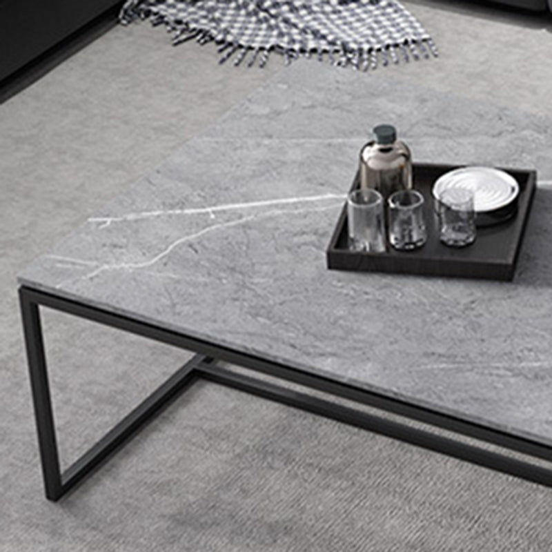 Mesa de centro individual Trestle 1 Mesa de centro lujosa con tapa de piedra